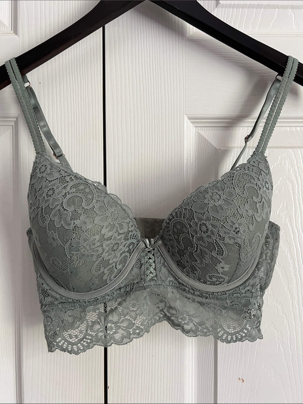 Marilyn Monroe Sage Lace Longline Bra